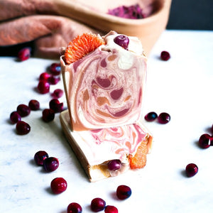 Frosted Cranberry and Citrus Artisan Handmade Soap